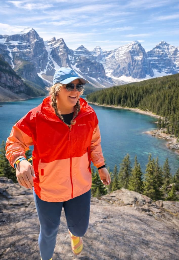 Steph Clark at Moraine Lake